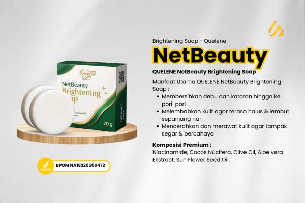 Sabun Padat QUELENE NETBEAUTY BRIGHTENING SOAP